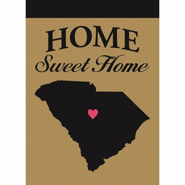 Nunc Patio Supplies South Carolina Home Sweet Home Burlap Garden Flag NU3457962